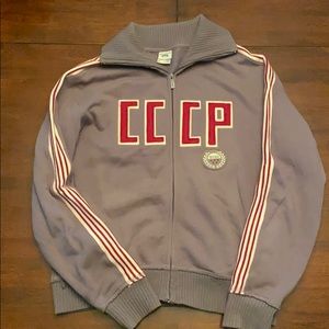 grey CCCP zip up sweatshirt